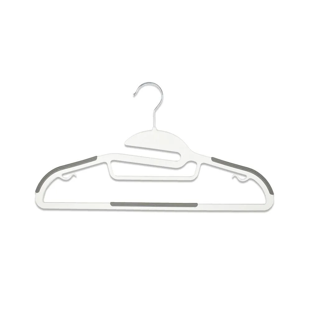 Addis Non Slip White Plastic Hangers | Pack of 5