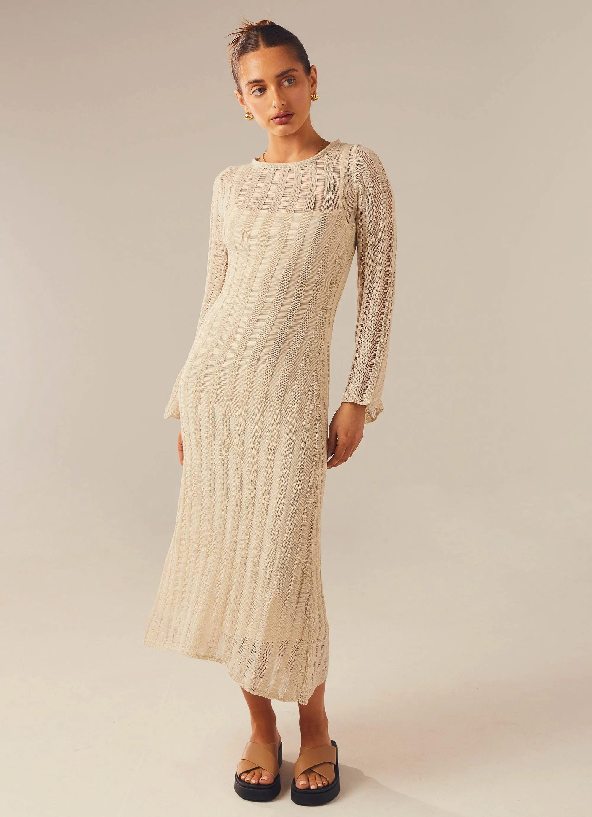 All I Want Maxi Dress - Beige