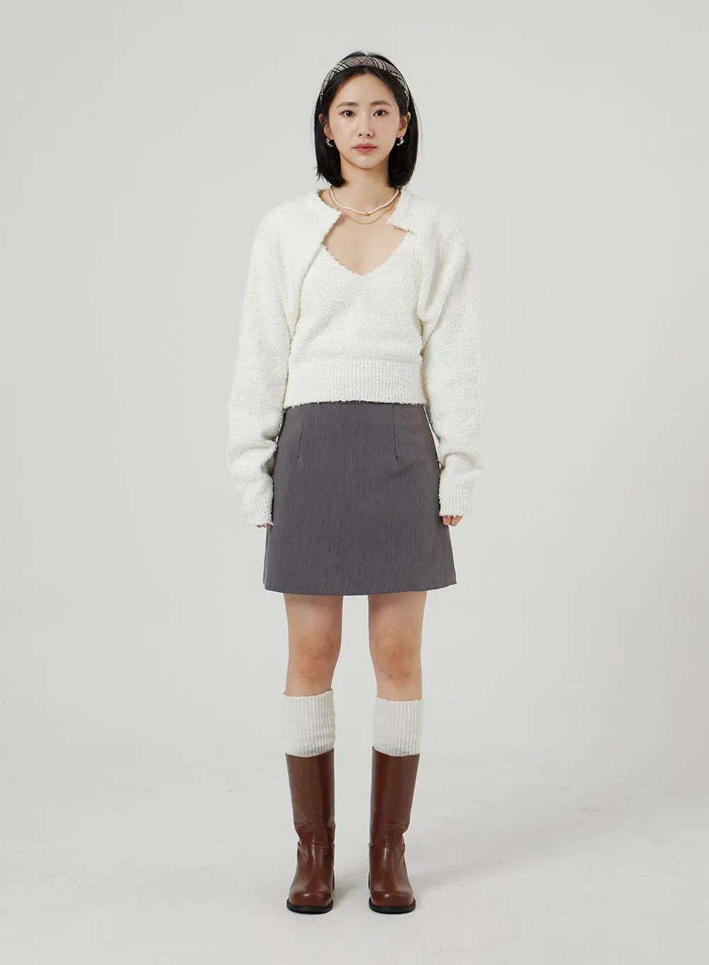 Basic A-Line Mini Skirt OF310