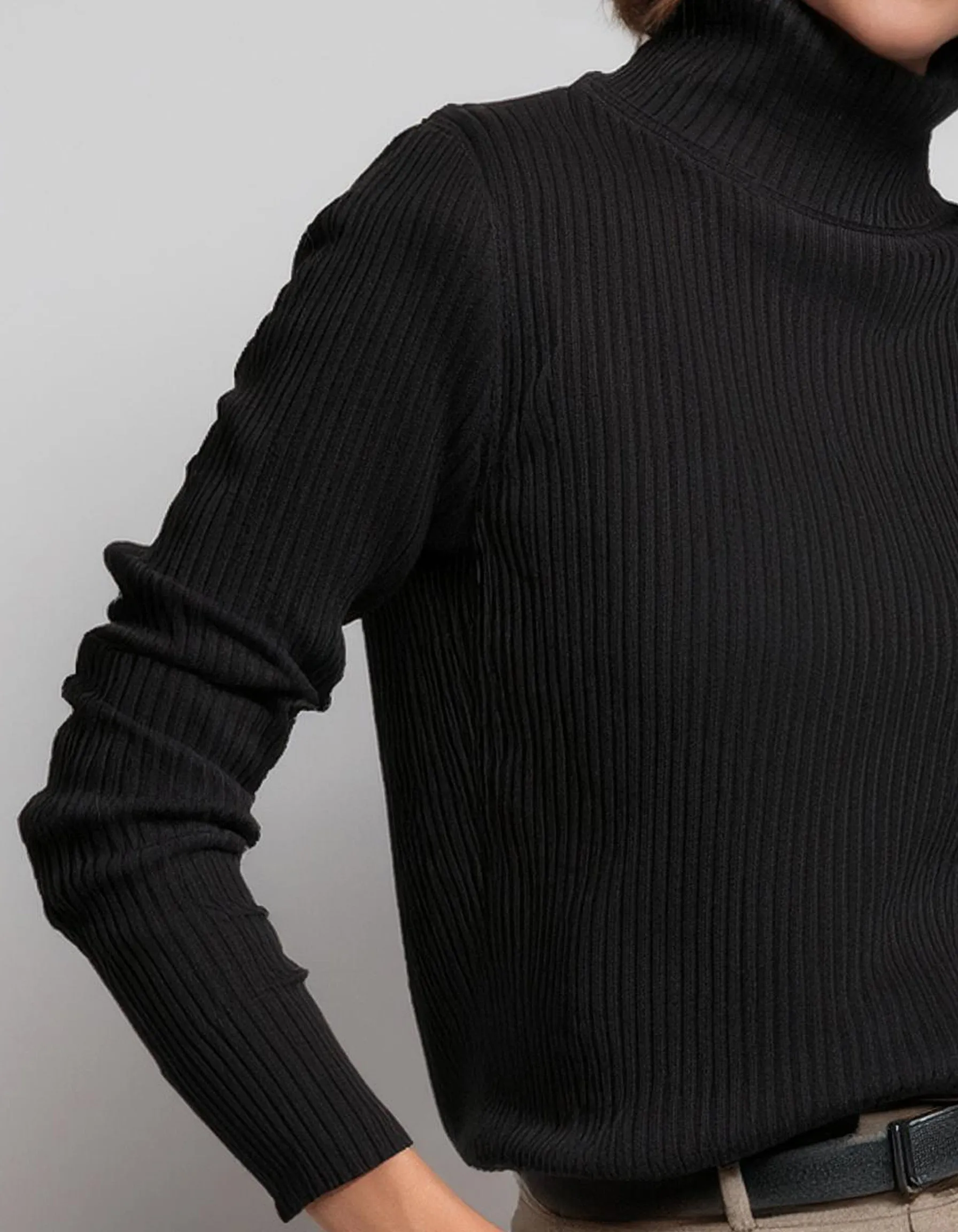 Black Classic Turtleneck Sweater