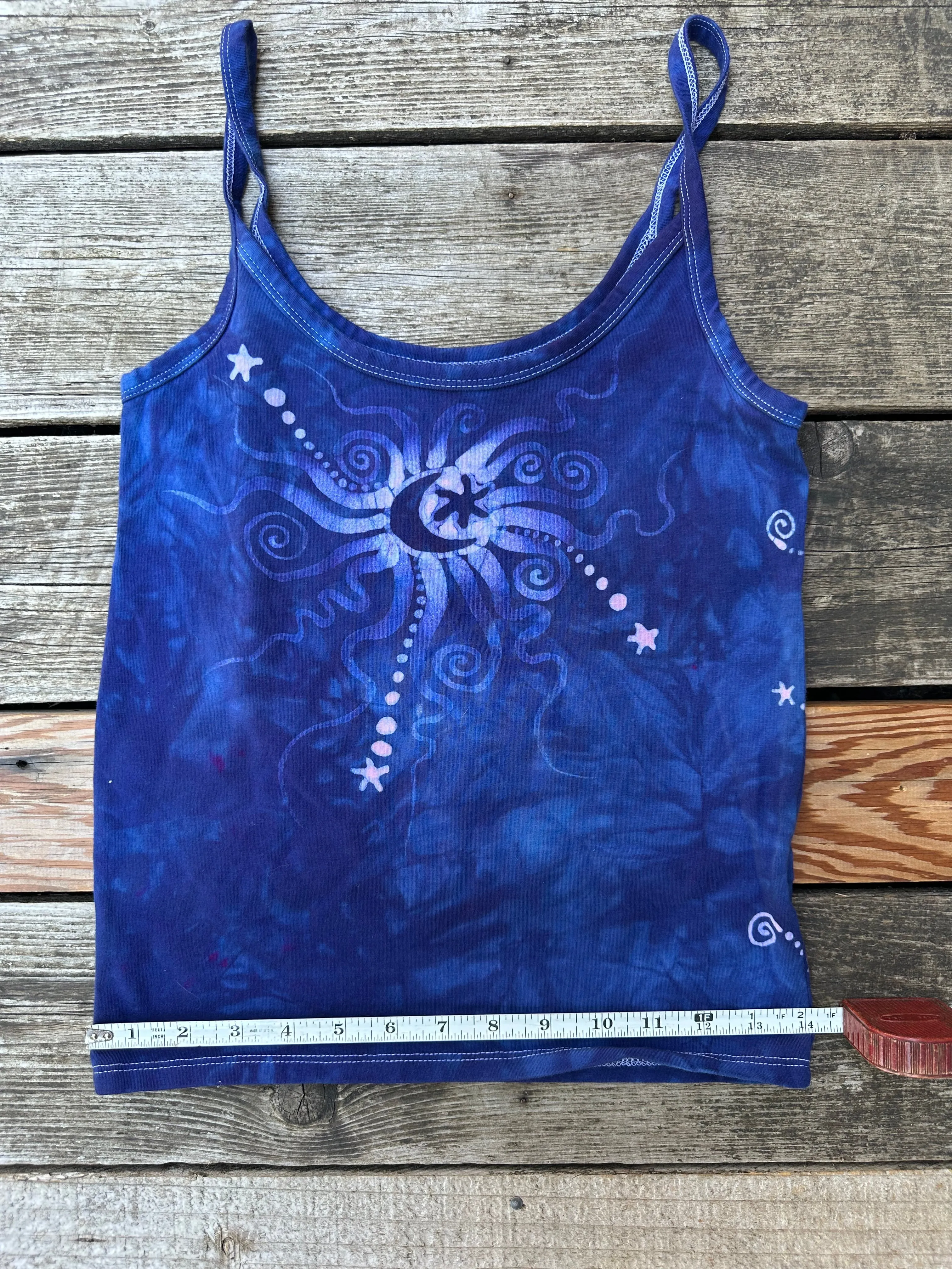 Blue Moon Hand Painted Batikwalla Tank Top