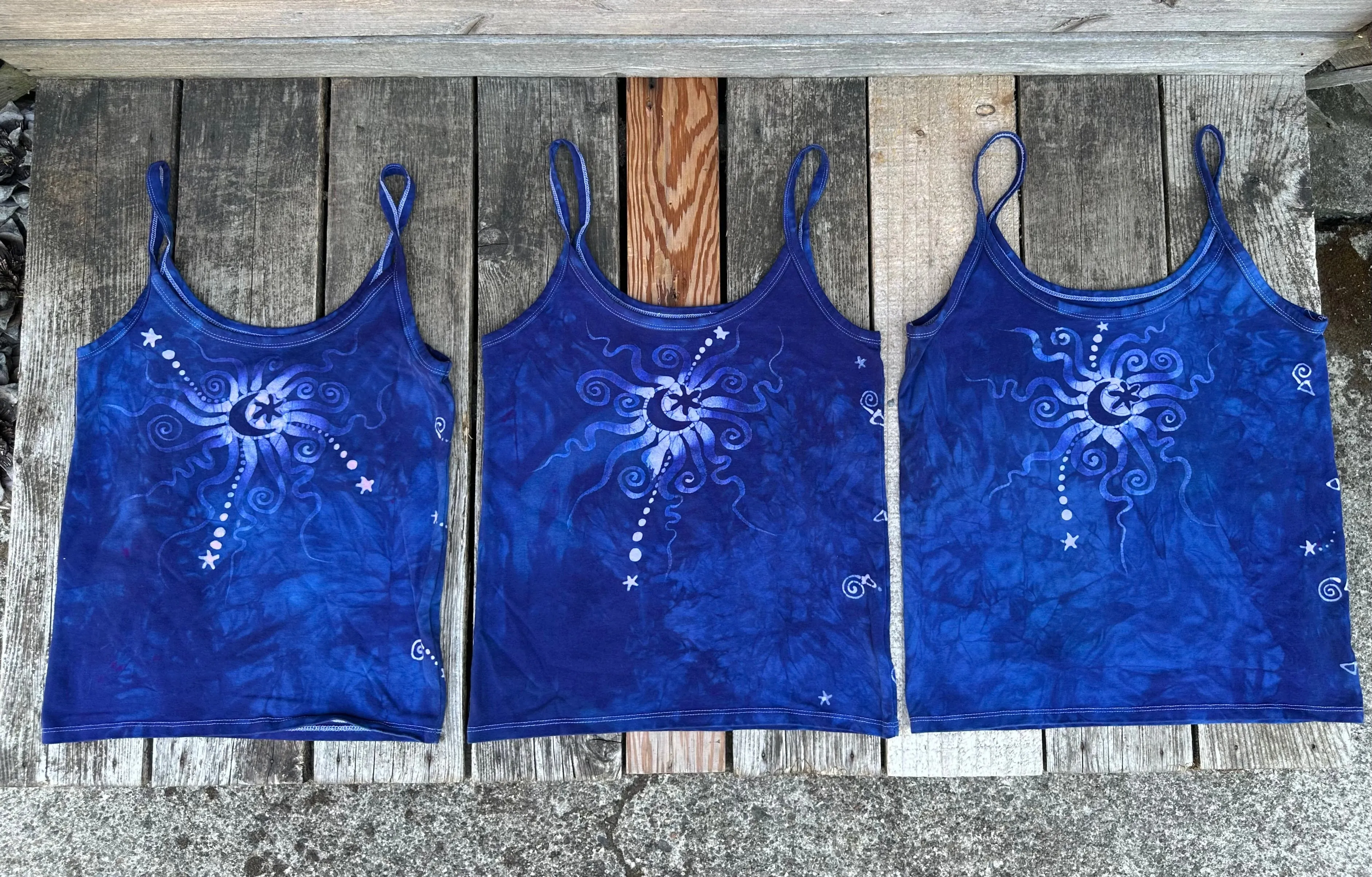 Blue Moon Hand Painted Batikwalla Tank Top