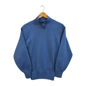 Calvin Klein Blue Wool Blend High Neck Sweater | XS-S