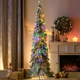 classic 4' Downswept Slim Snow Artificial Christmas Tree with LED Lights 26.75" x 26.75" x 70.75" 26.75" x 26.75" x 70.75"