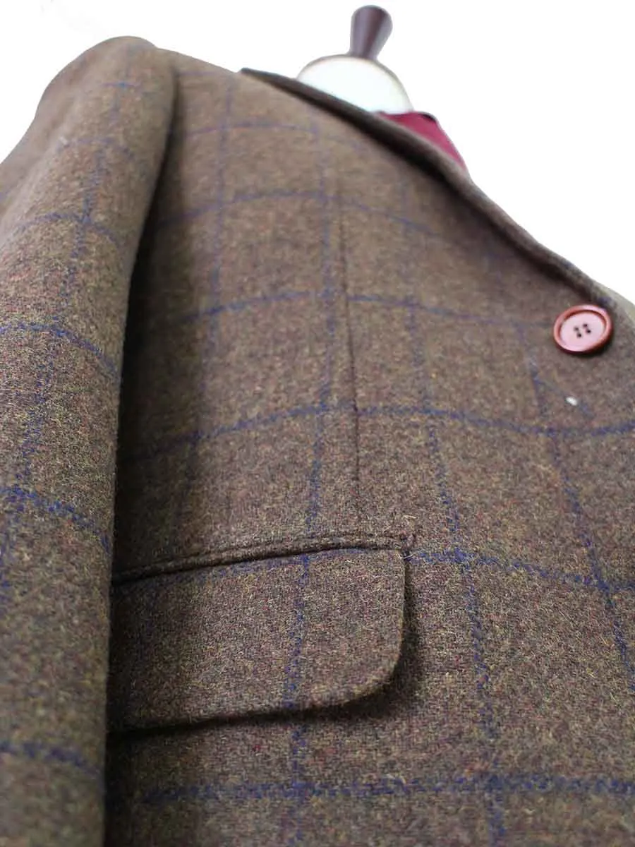 COUNTRY BROWN PLAID TWEED JACKET