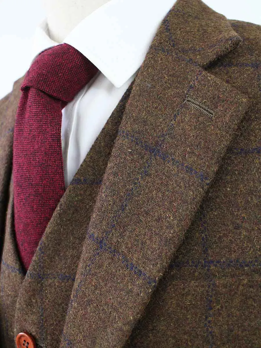 COUNTRY BROWN PLAID TWEED JACKET