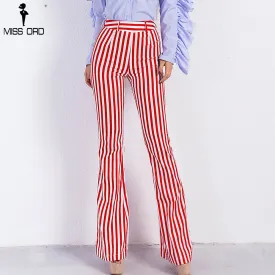 Fashion Striped High Waist Casual Pants