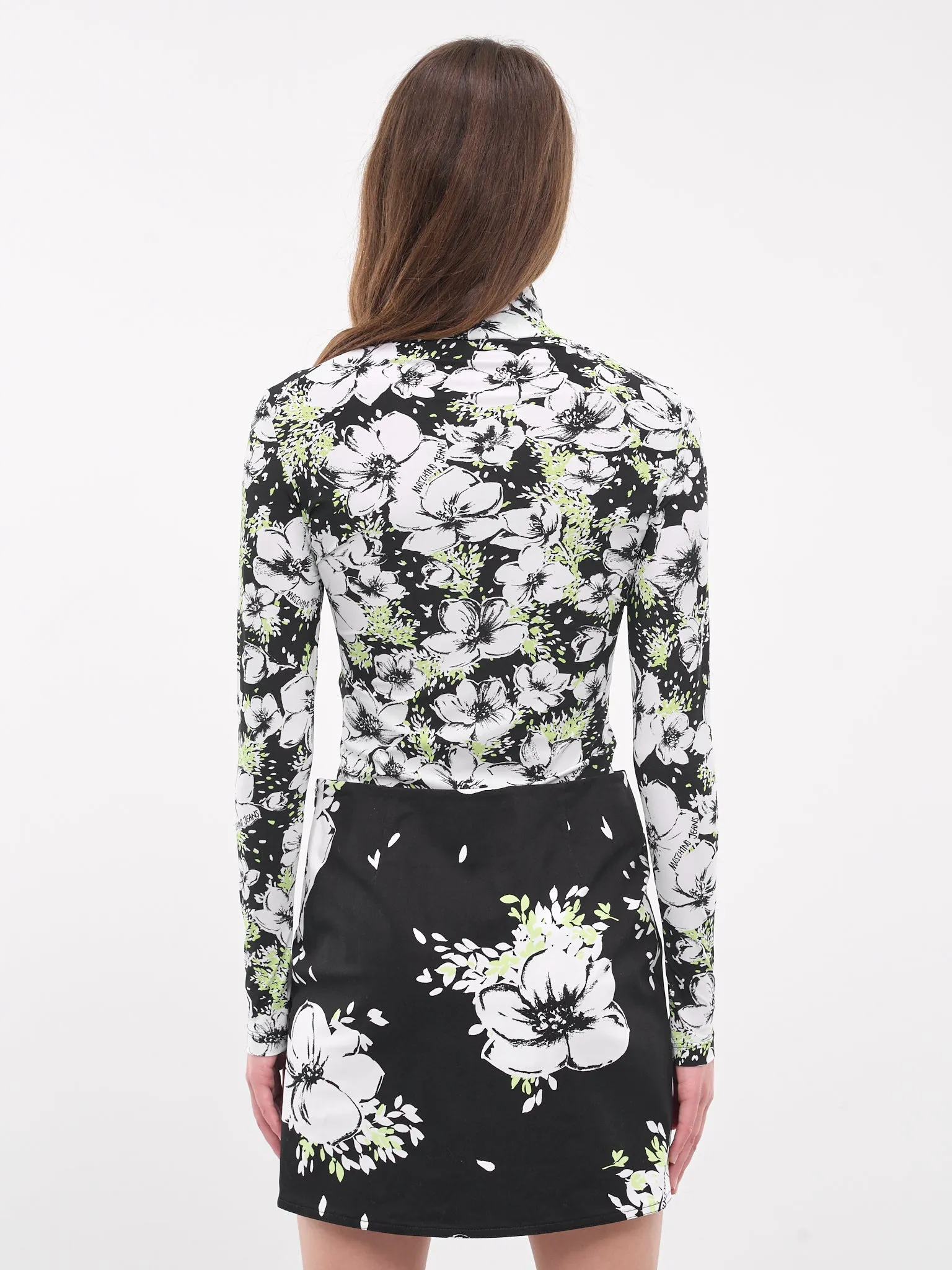 Floral Print Turtleneck (A1213-8741-MULTI-BLACK)