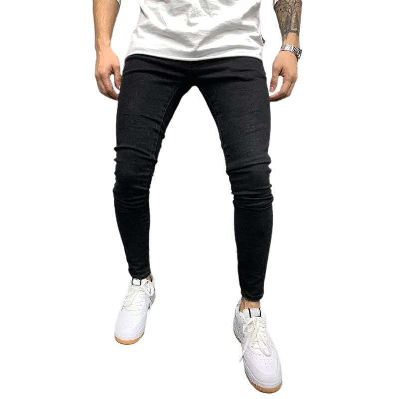 Funki Buys | Pants | Men's Skinny Slim Fit Cargo Pencil Jeans