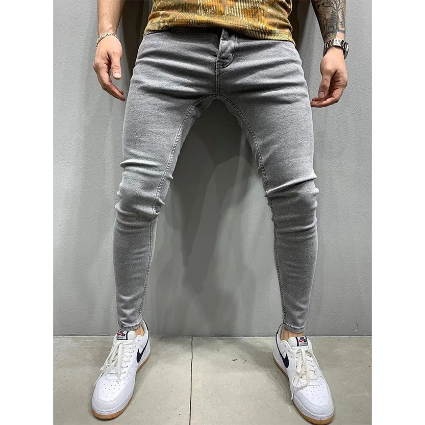 Funki Buys | Pants | Men's Skinny Slim Fit Cargo Pencil Jeans