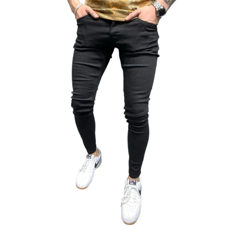 Funki Buys | Pants | Men's Skinny Slim Fit Cargo Pencil Jeans