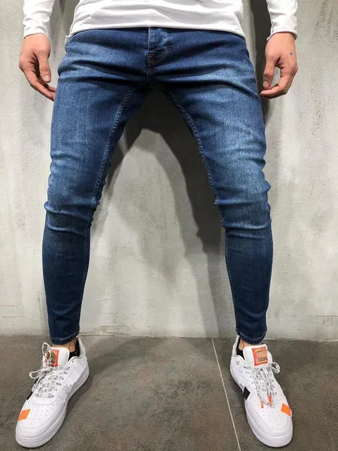 Funki Buys | Pants | Men's Skinny Slim Fit Cargo Pencil Jeans