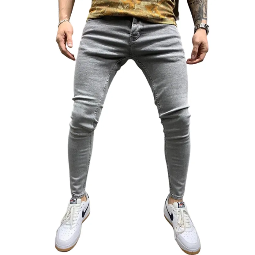 Funki Buys | Pants | Men's Skinny Slim Fit Cargo Pencil Jeans