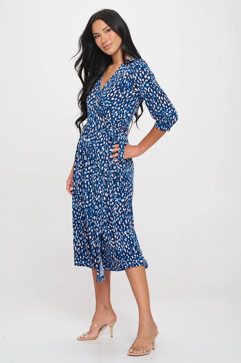 Hadley Three Quarter Sleeve Full Wrap Dress