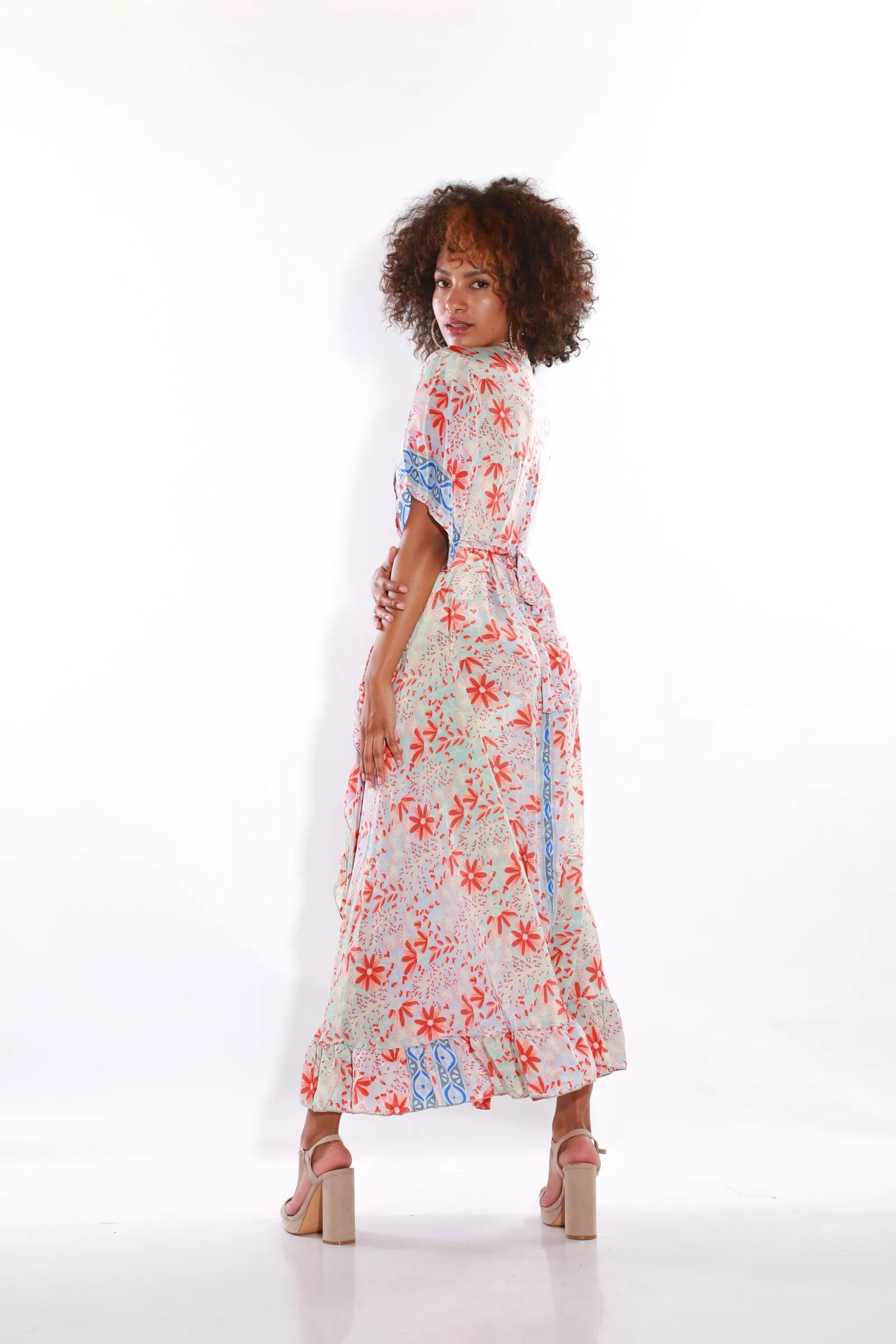 Happy maxi wrap dress- cherry blossom