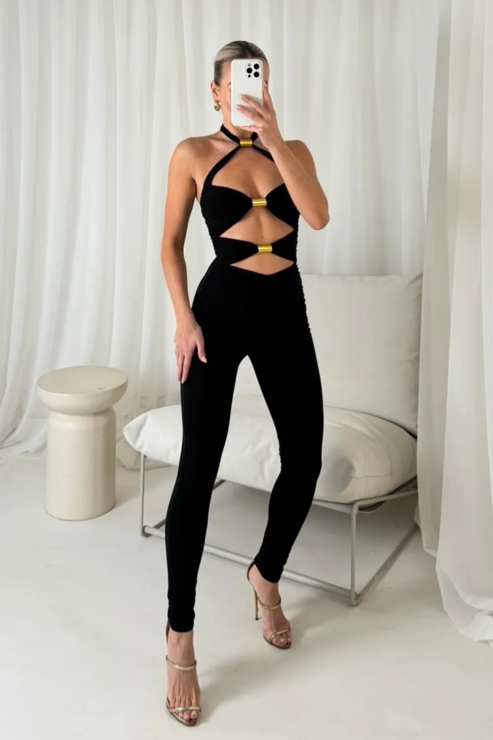 Harley black cut out jumpsuit