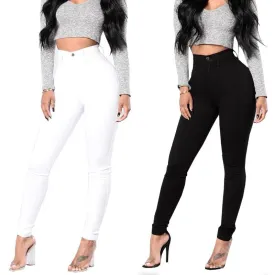 High Waist Stretch Slim Jeans