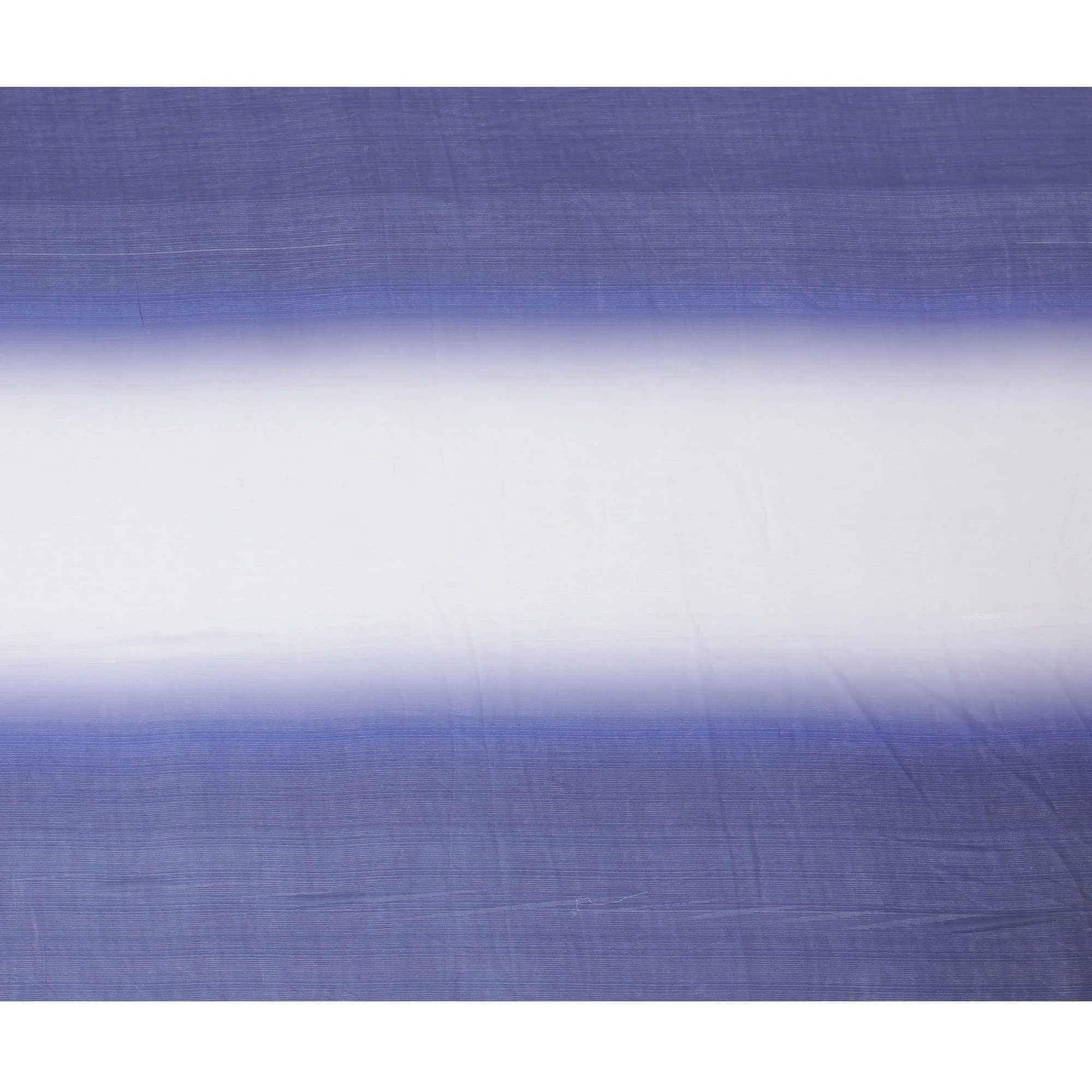 Indigo blue, white synthetic chiffon fabric with same tone metallic lurex in ombre design-D14455