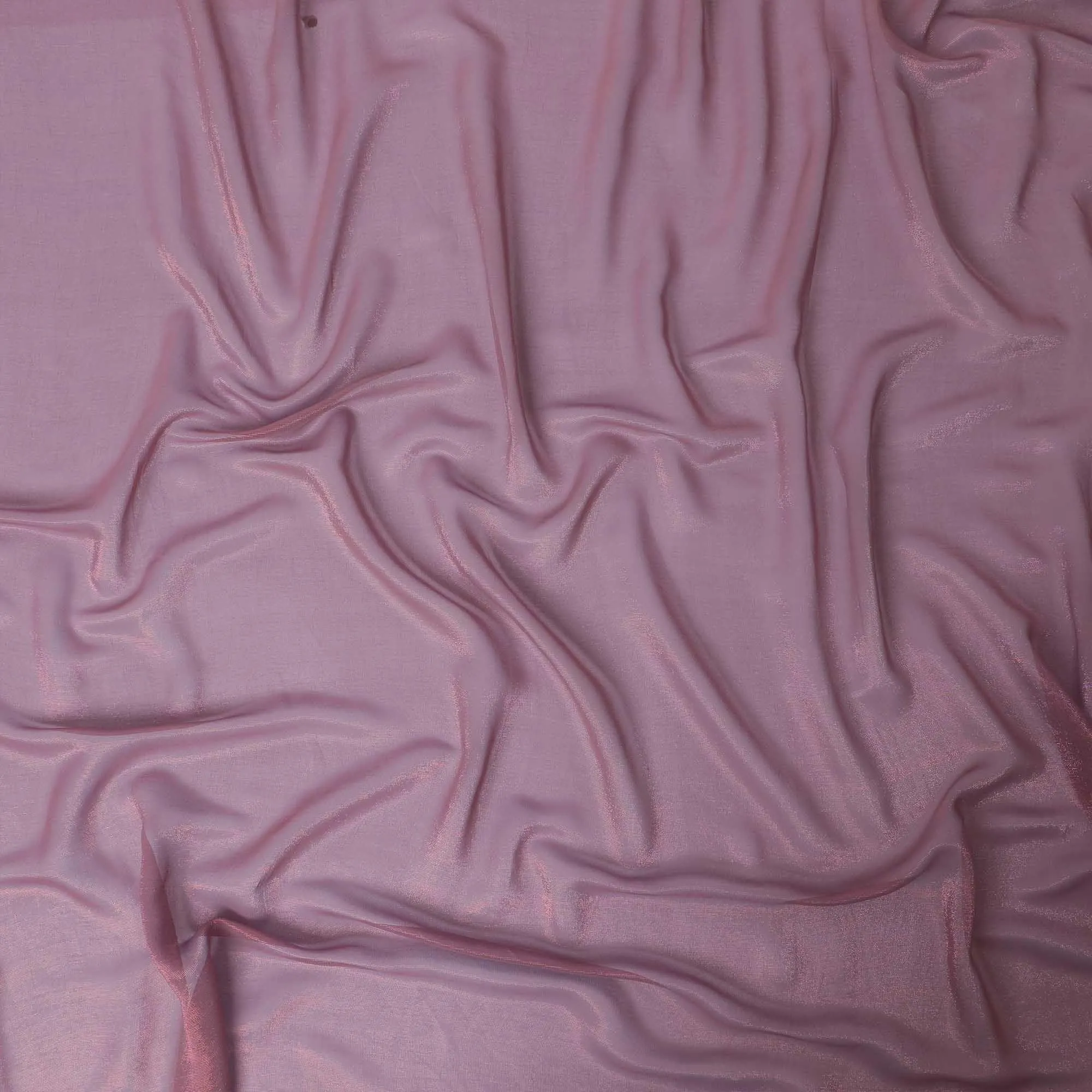 Lavender plum synthetic chiffon fabric with light metallic lurex in plain design-D13298