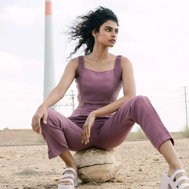 Linen Jumpsuit for Women | Purple