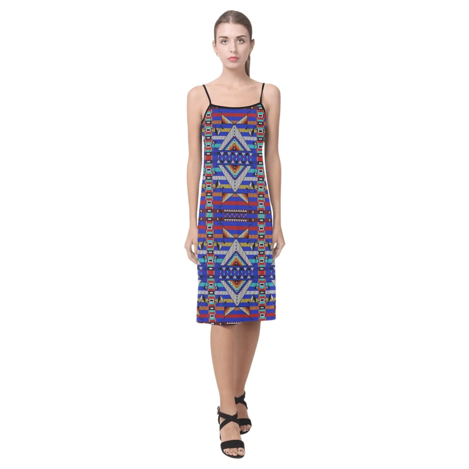 Medicine Blessing Blue Alcestis Slip Dress (Model D05)