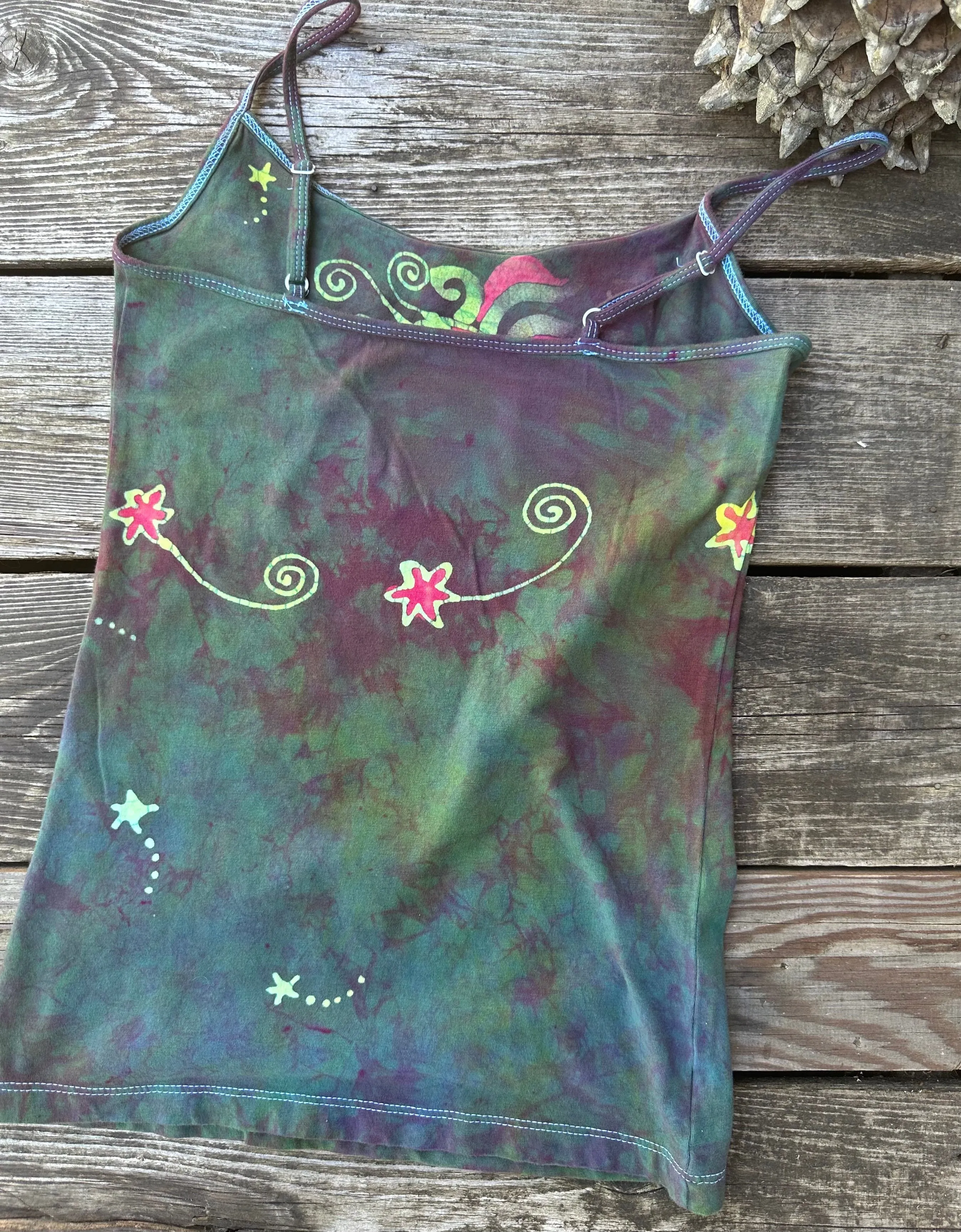 Mermaid Moonbeams - Hand Painted Batik Tank Top