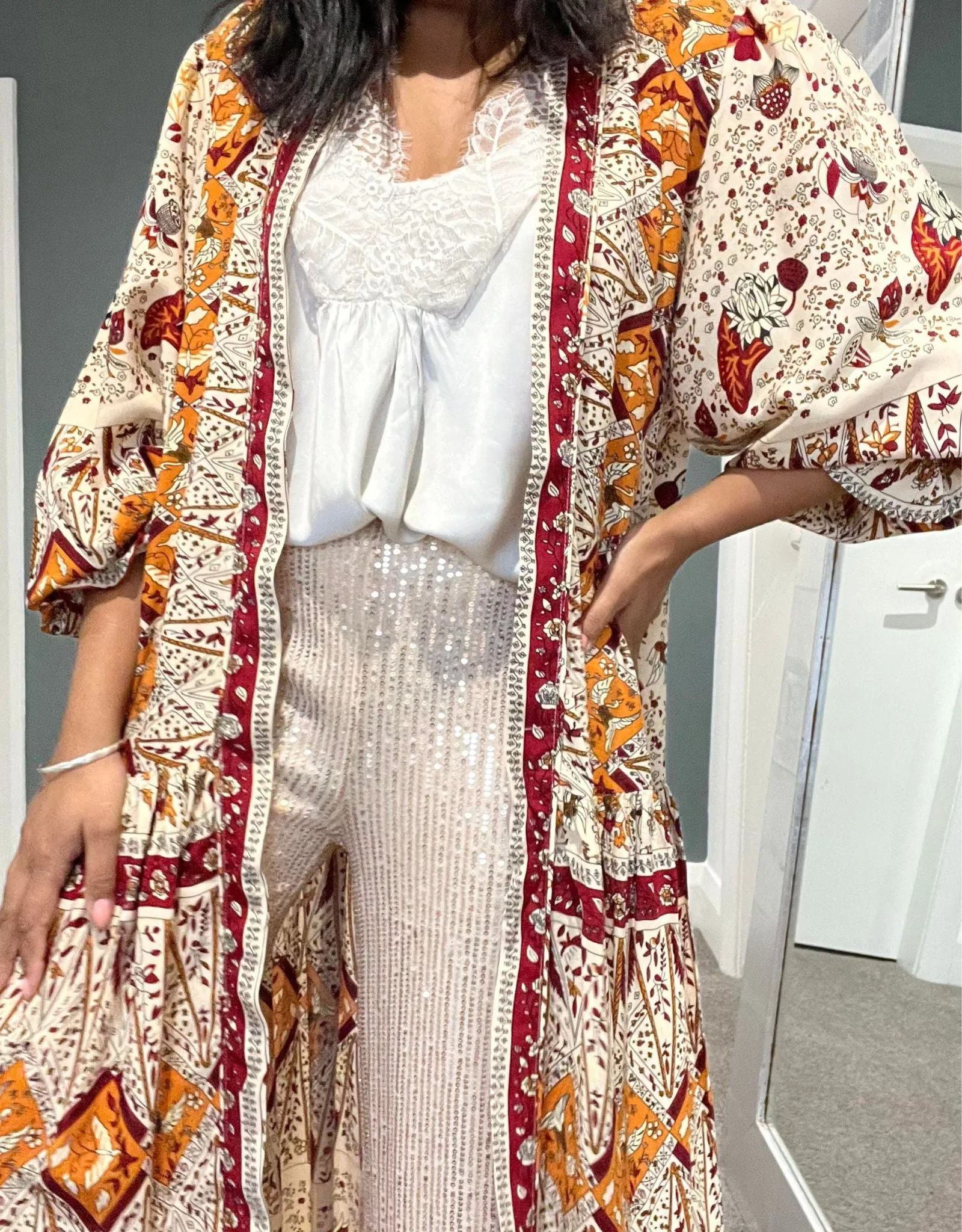 Monaco Maxi Length Kimono Dress Two in One