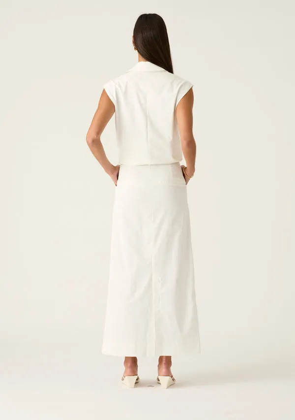 Mos The Label Athena Maxi Skirt- White