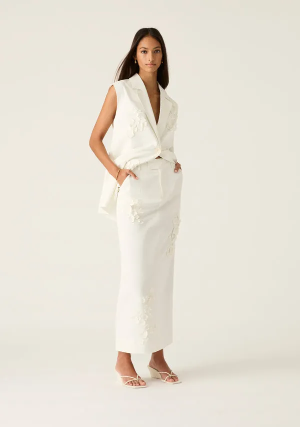 Mos The Label Athena Maxi Skirt- White