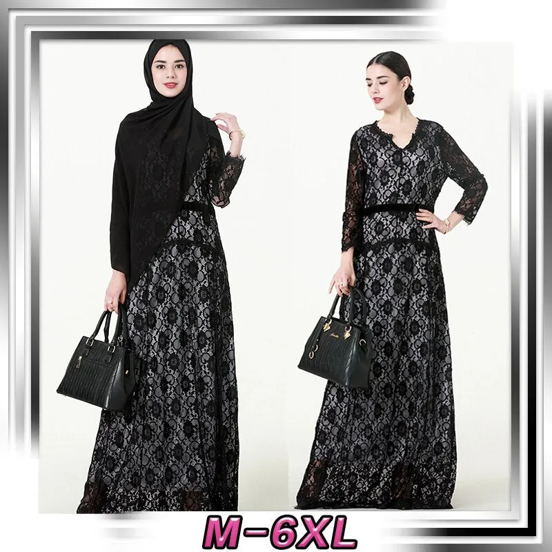 Muslim Abaya Arab Turkey Hot Spot Muslim Cardigan Print Robe Long Dress 1570