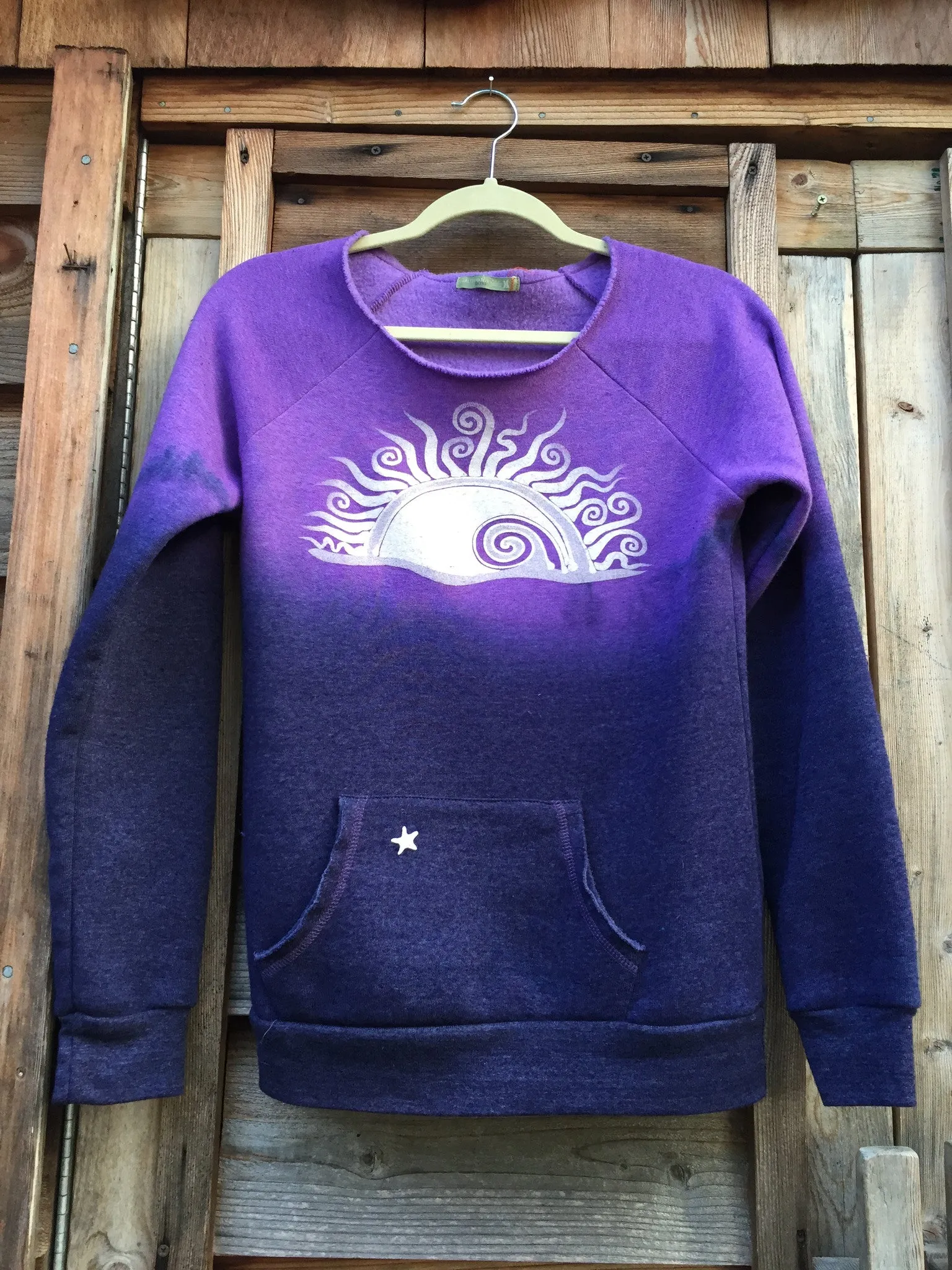 Navy Blue Ombre Eco Fleece Top