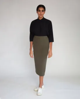 Pam Organic Cotton Skirt In Army