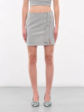 Pinstripe Mini Skirt (A0105-8725-MULTI-GREY)