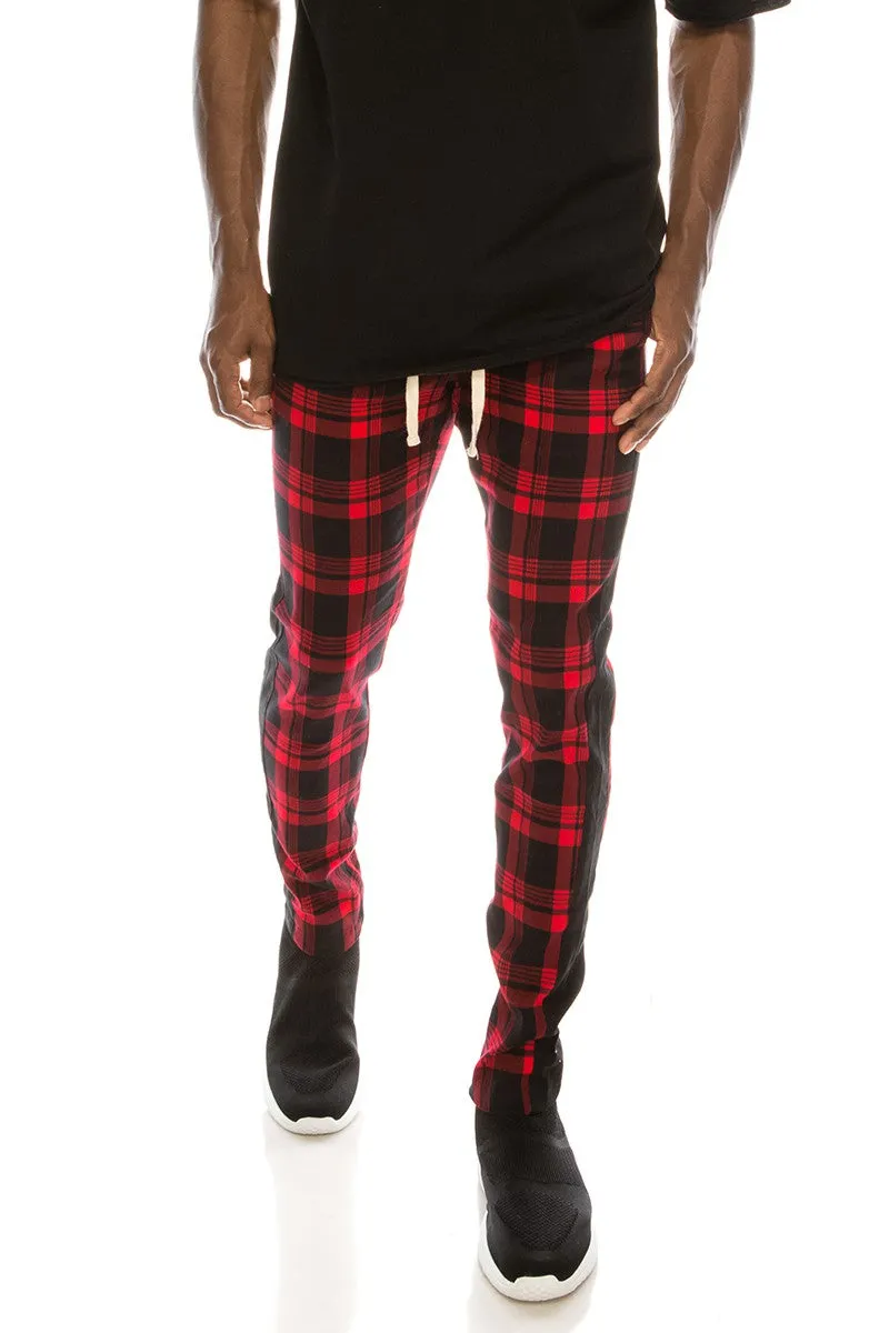 Plaid Pants - Red