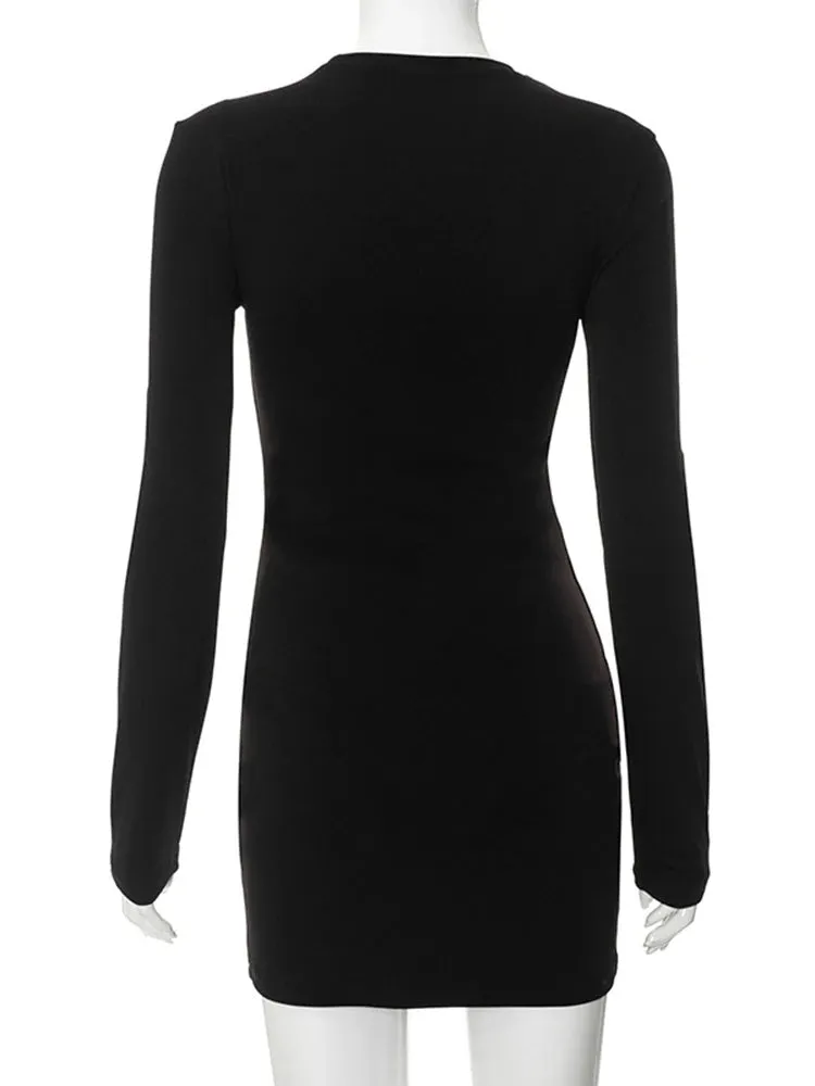 Pre Order:  Female Silhouette Bodycon Mini Dress