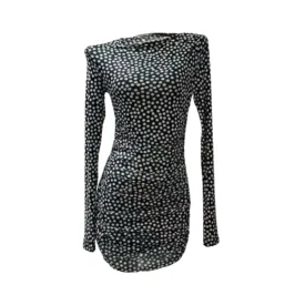 Pre Order:  Polka Dot Sexy Long Sleeved Bodycon Mini Dress