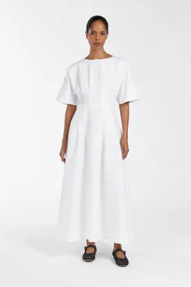 RAF OFF WHITE BOATNECK MIDI DRESS