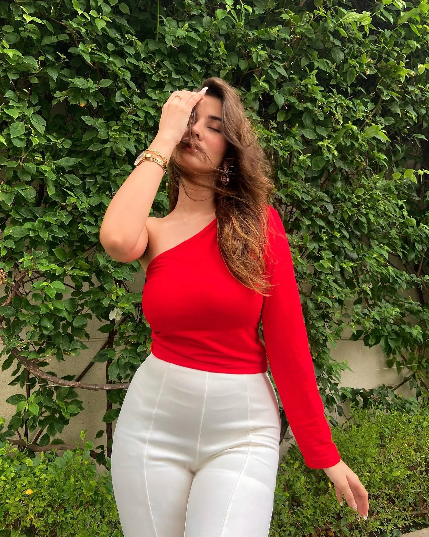 Regan Red One Shoulder Top