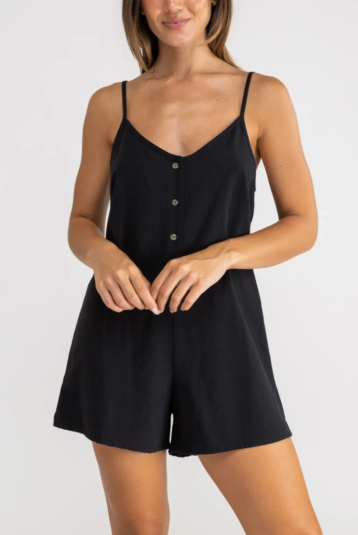 Rhythm Classic Adjustable Romper-Black