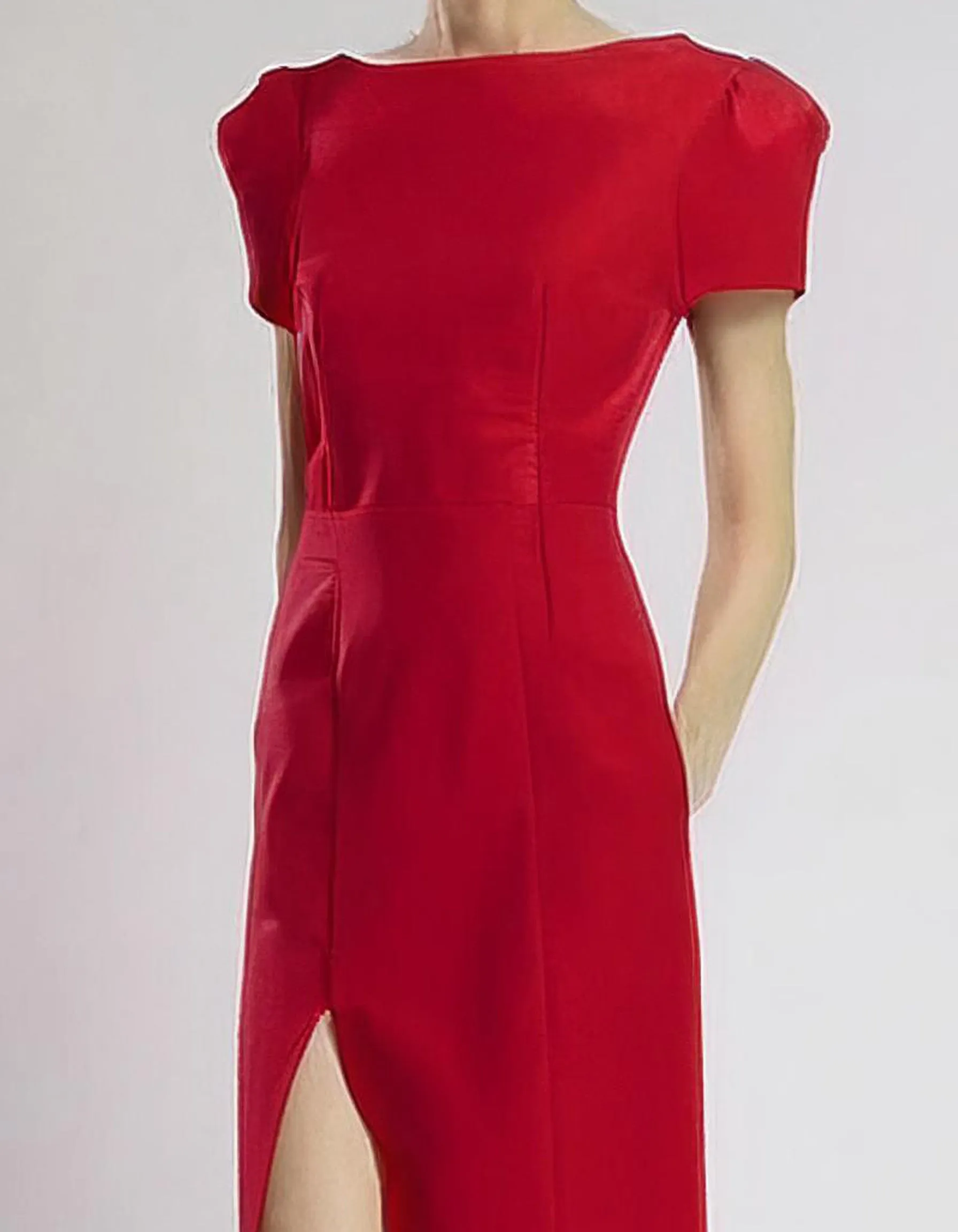 Scarlet Sleeveless Sheath Midi Dress