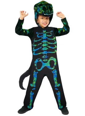 Scary Dino Skeleton Boys Halloween Costume