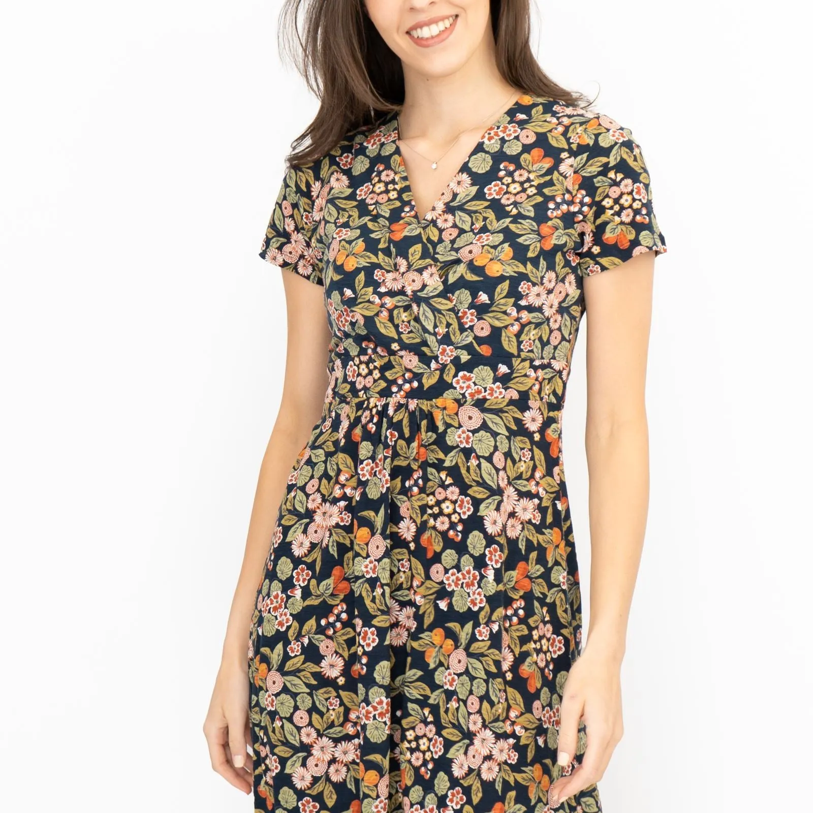 Seasalt Chapelle Midi Dress Fruit Garden Maritime Chalk