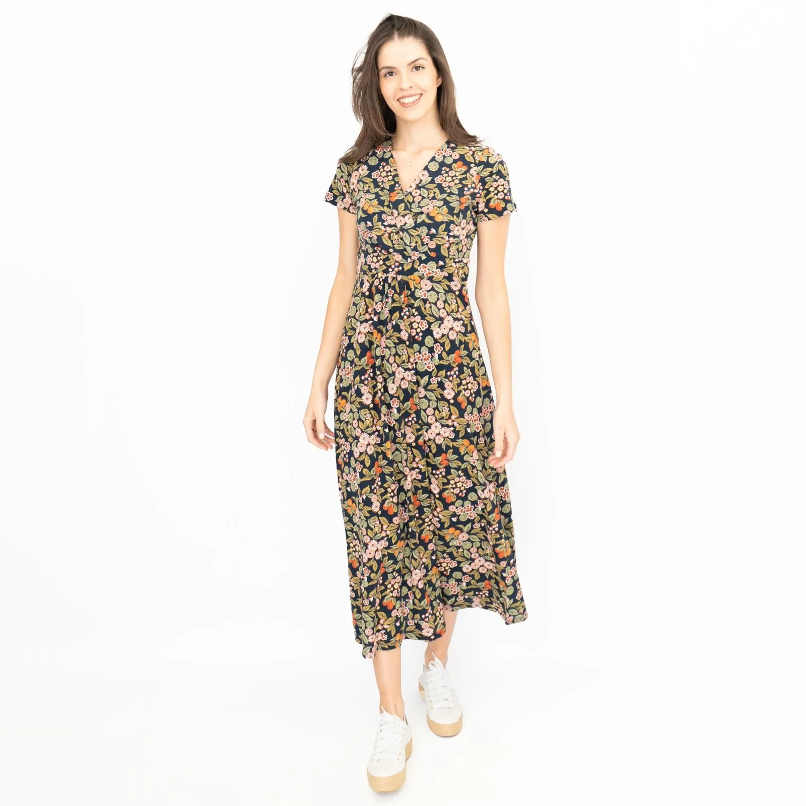 Seasalt Chapelle Midi Dress Fruit Garden Maritime Chalk