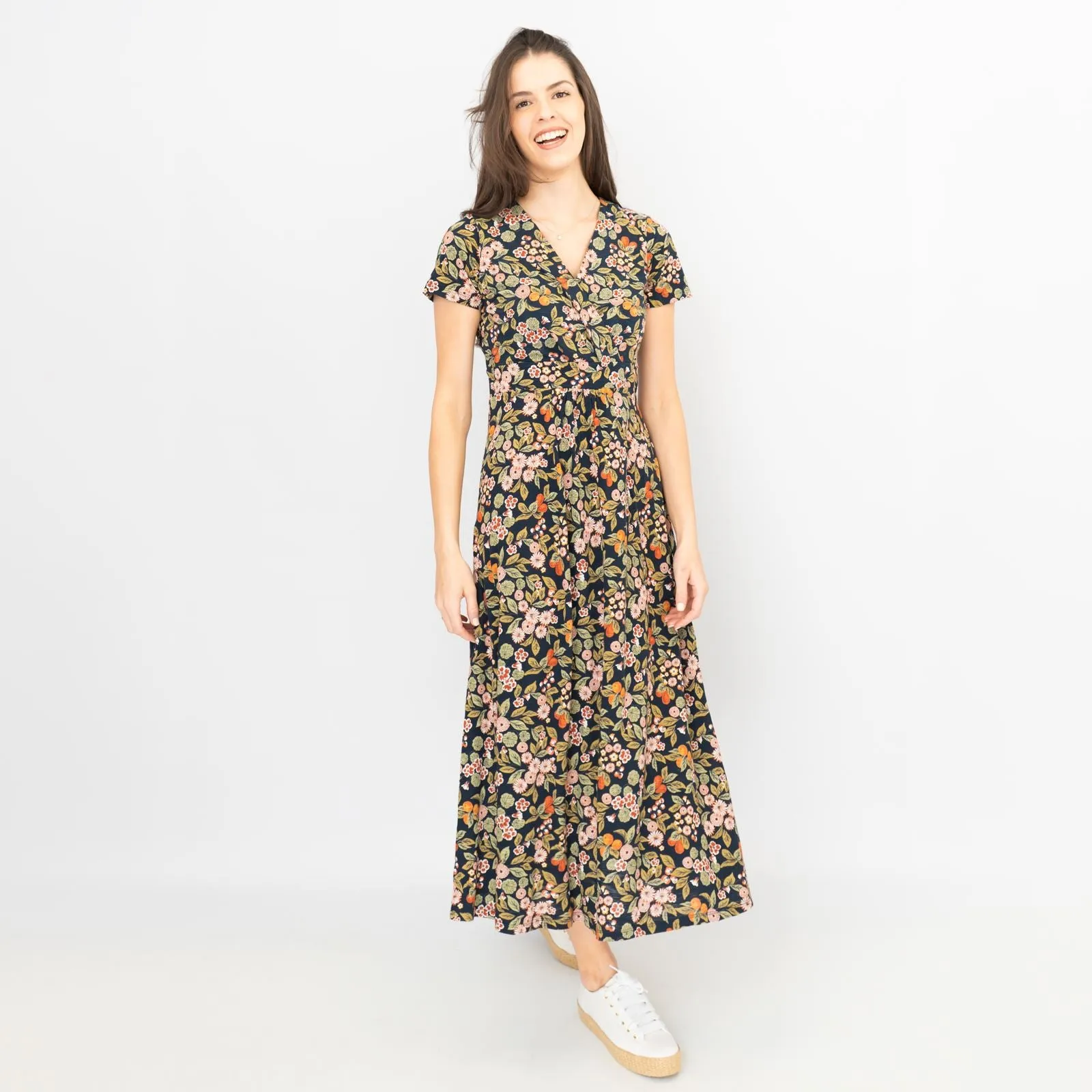 Seasalt Chapelle Midi Dress Fruit Garden Maritime Chalk