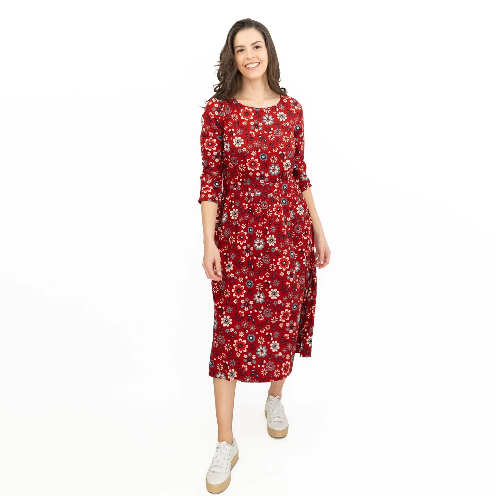 Seasalt Folksy Floral Dahlia Forestry Dress