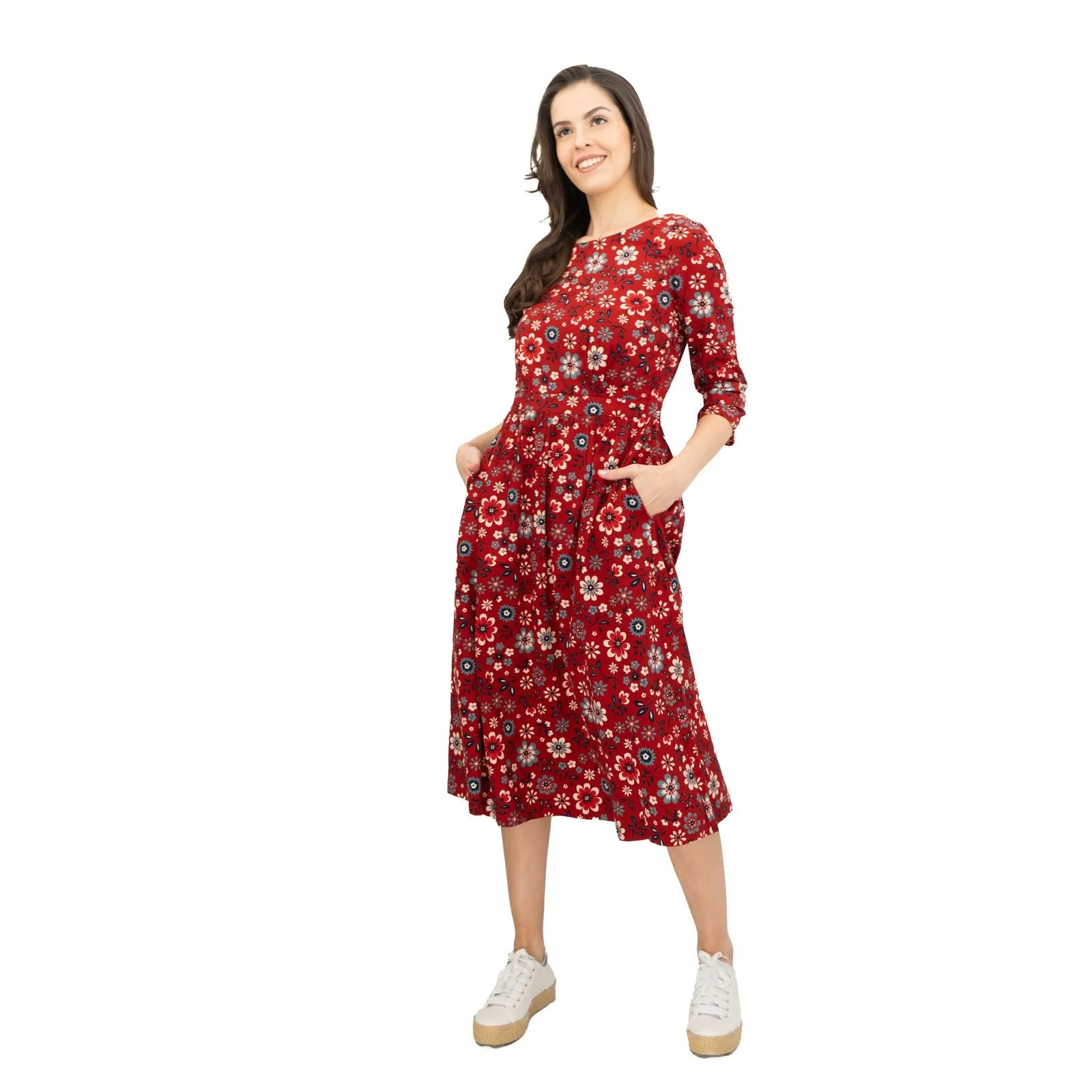 Seasalt Folksy Floral Dahlia Forestry Dress