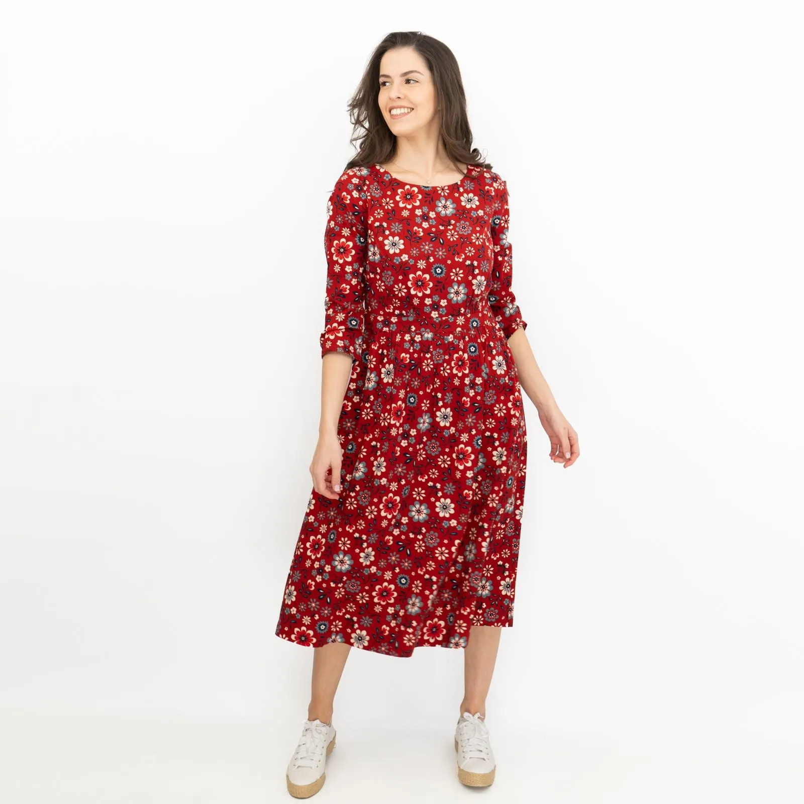 Seasalt Folksy Floral Dahlia Forestry Dress