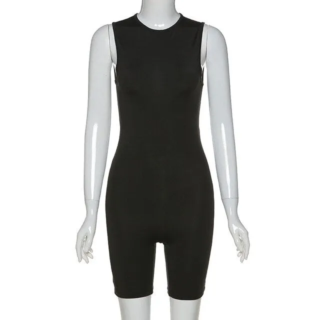 Sexy Ladies' Sleeveless Bodycon Playsuits For Sport