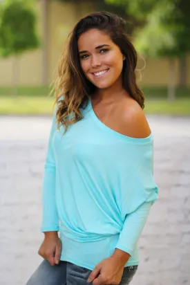 Sky Blue Long Sleeve Top