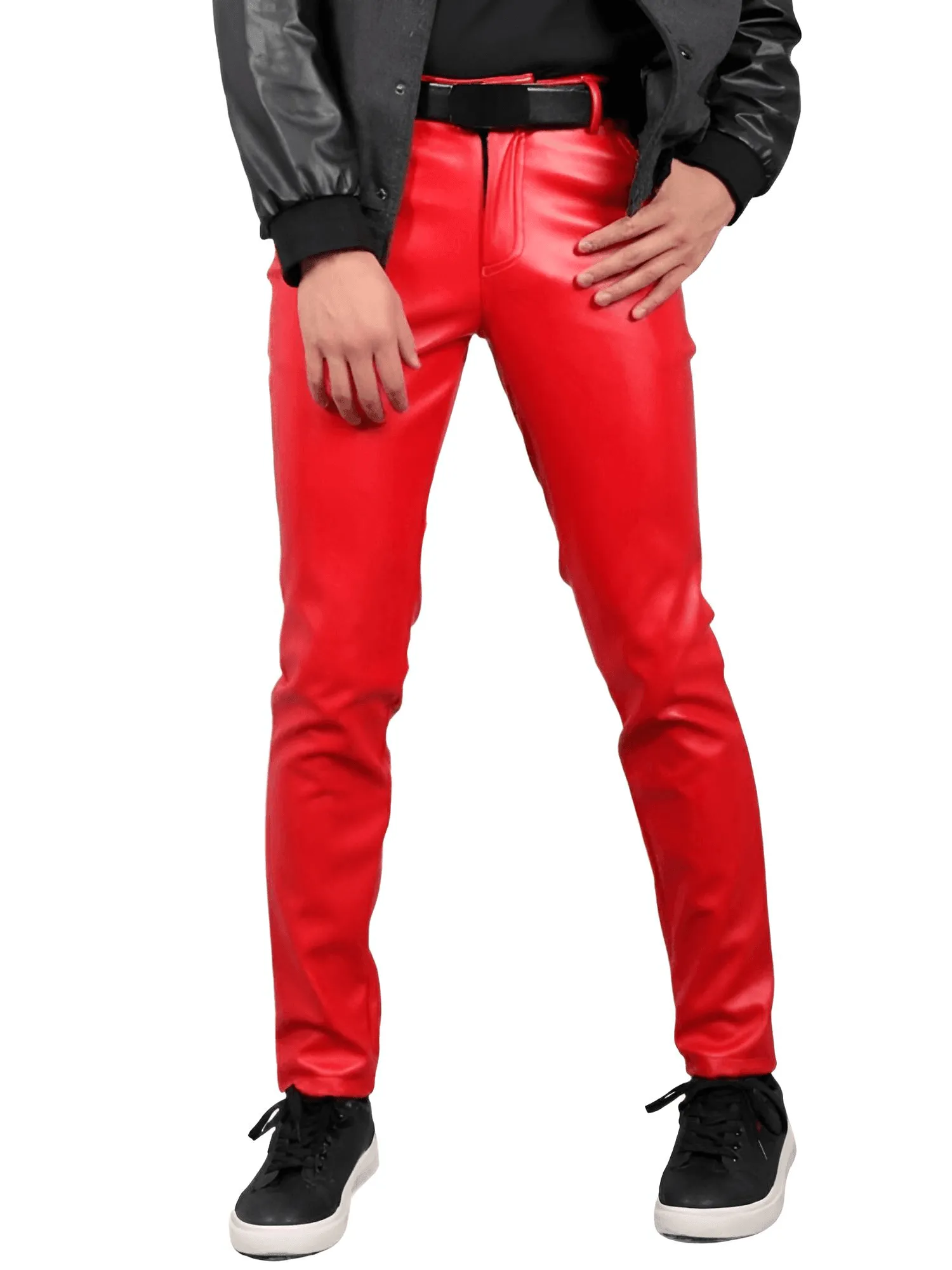 Slim Fit Men's Leather Pants